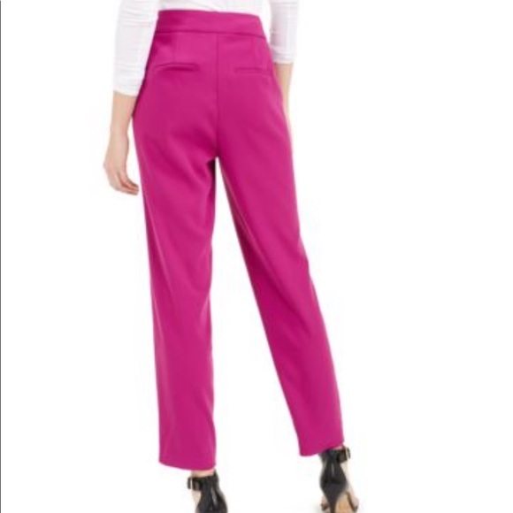 Bar iii pink fuchsia high rise pleated pants new with tags - Picture 3 of 6
